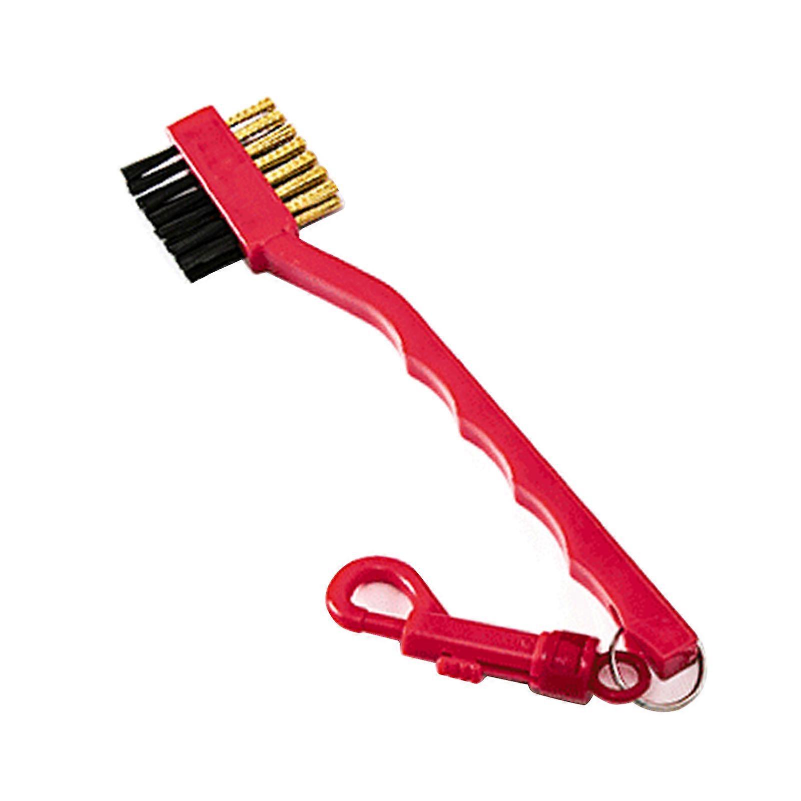Golf Cleaning Brush Wear Resistant Portable Non-slip Handle Multifunctional Comfortable Grip Dirt Removal Nylon Bristles Double Side Golf Club Cleaner