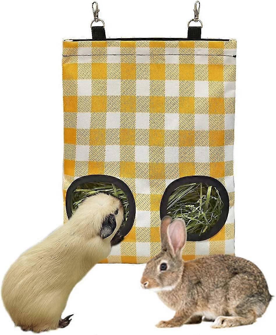 Guinea Pig Rabbit Hay Feeder Bag For Lmell Cage, Bunny Hanging Hay Feeder Storage