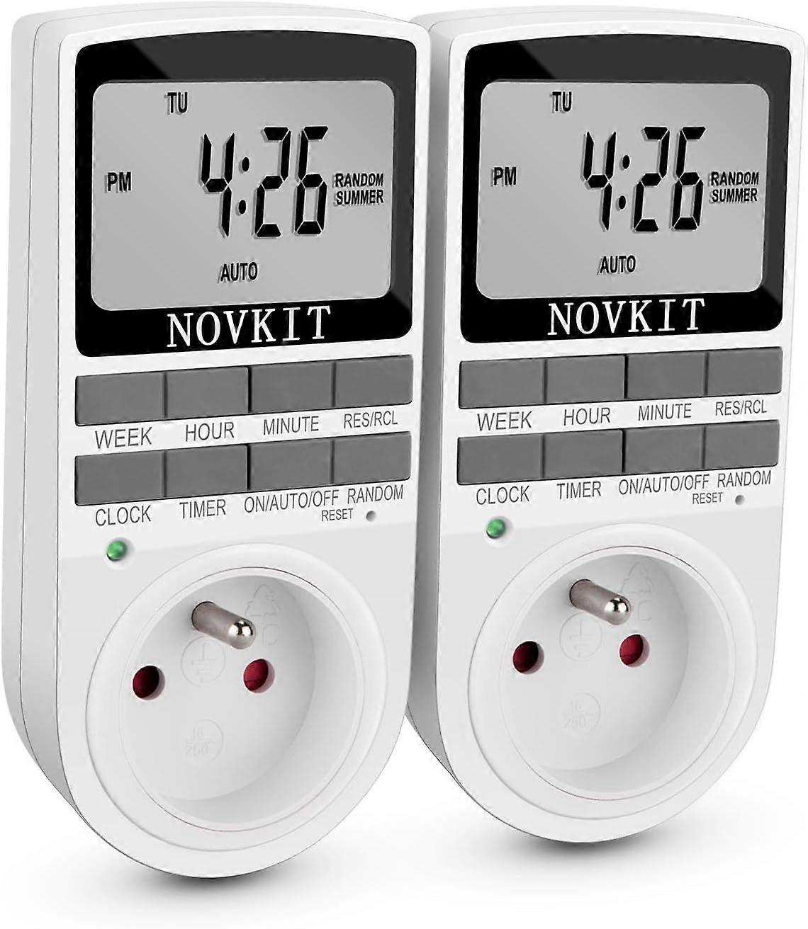 Electrical and Digital Socket Timer, Digital Socket Timer with Anti-Theft Mode and Large LCD Display, Save Electricity (Pack of 2),2024 Ping