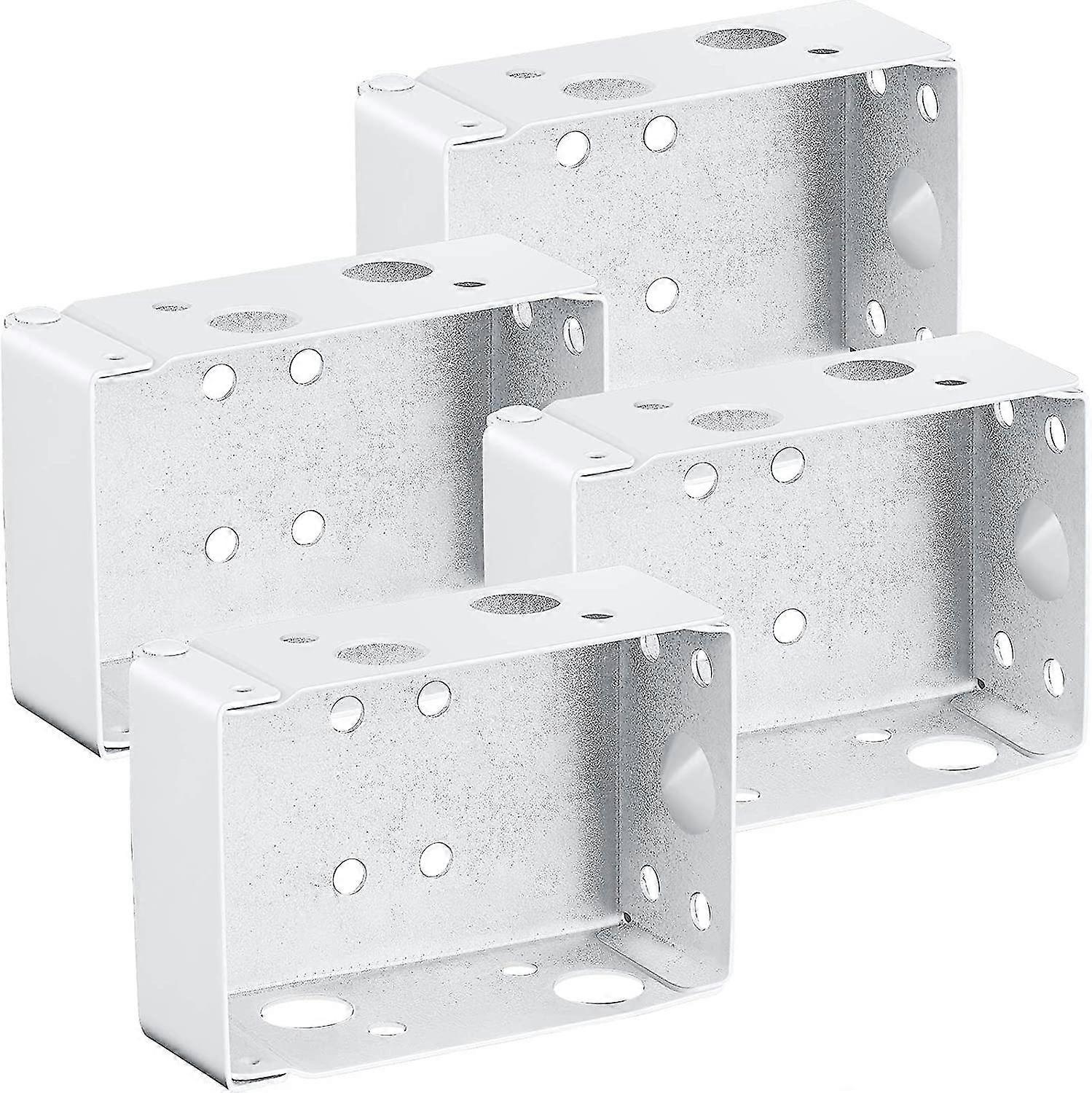 Blind Brackets 2 Inch Low Profile Box Mounting Bracket For Headrail (white-4 Pieces)