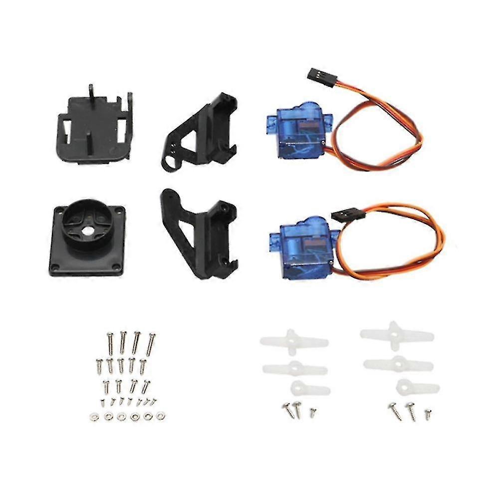 1set Dual Axle Servo Gimbal Anti-vibration Camera Platform Mount Ptz Pan/tilt With 2pcs 9g Servo Fo