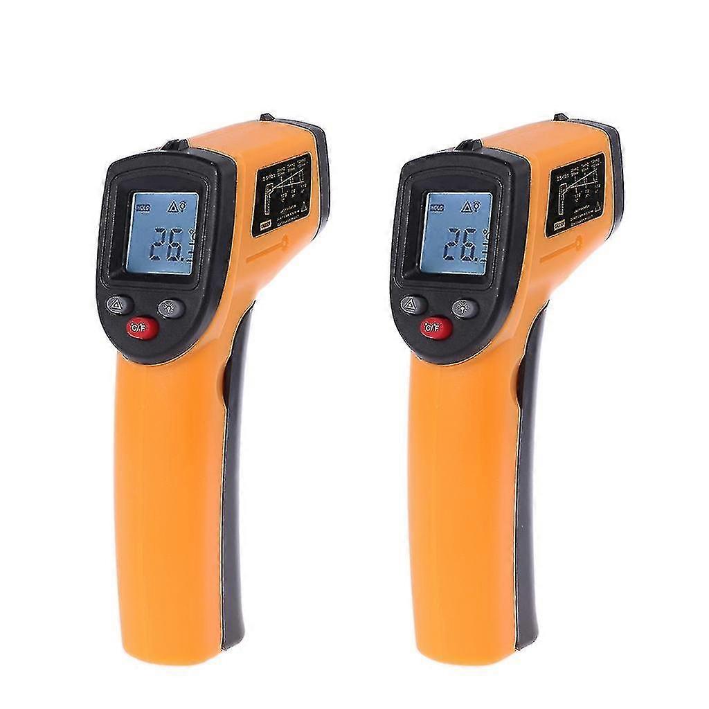 2pcs Infrarot-Thermometer berührungsloser Temperaturmesser Lcd-digitales Thermometer