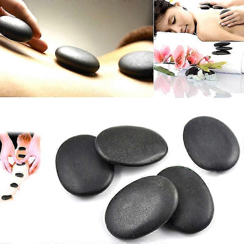 7pcs/set ζεστό πέτρινο μασάζ χρήσιμα βράχια βασάλτη 3*4cm μέγεθος μαύρο νέο