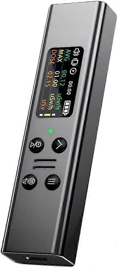 Nuclear Radiation Detector Geiger Counter Beta Gamma X-ray Tester 096 Inch TFT Screen with Sound Light Shake Alarm Function Multi-function Marble Ra