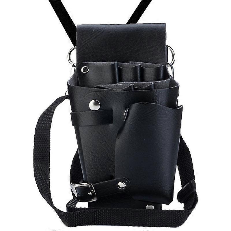 Barber Holster Faux Leather Pouch Holder Rivet Hairdressing Tool Scissor Bag KAESI