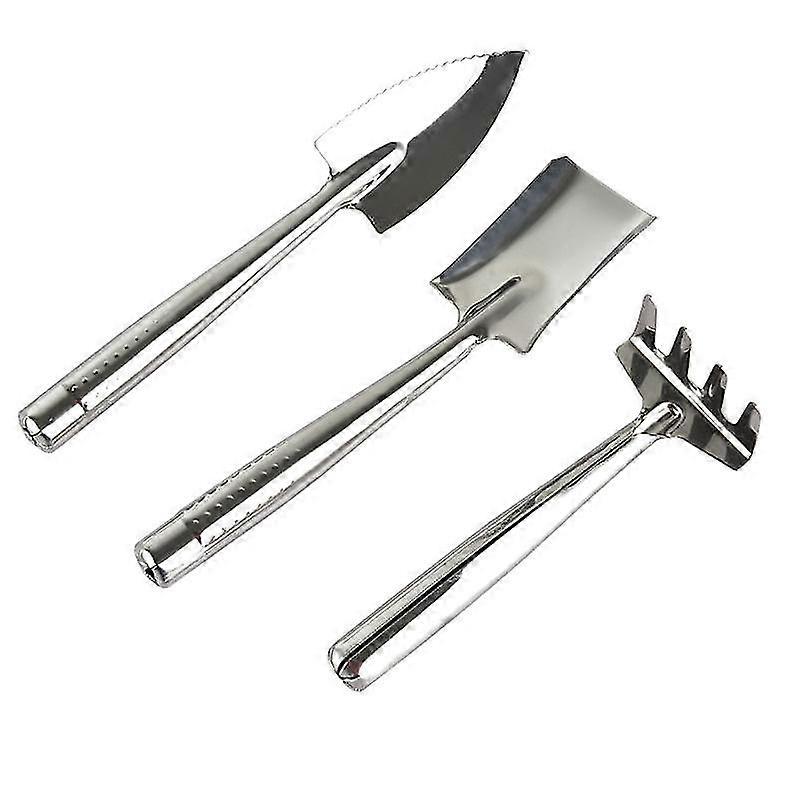 Garden Tools Stainless Steel Set(3pcs, Silver)