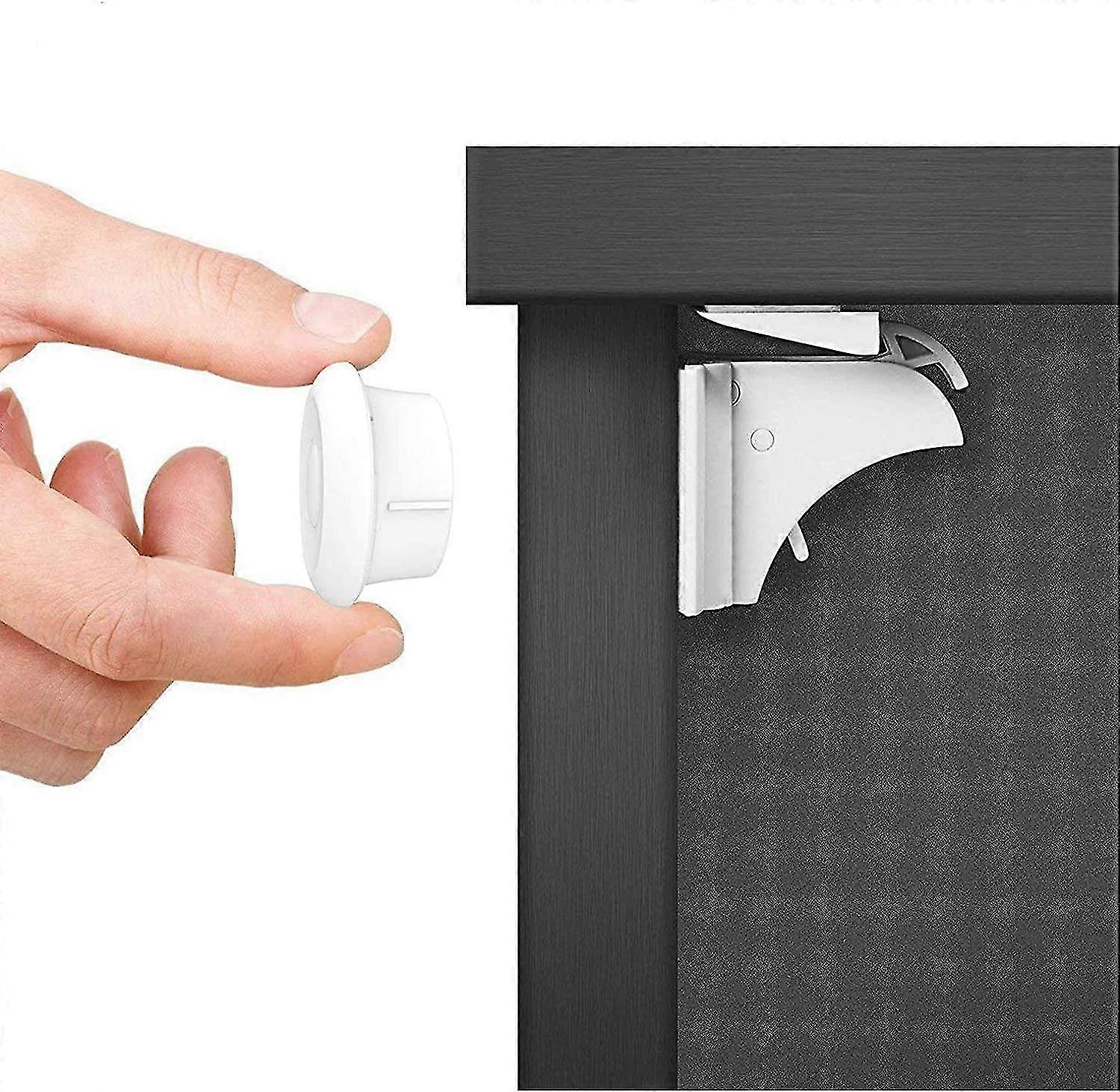 Baby Safety Cabinet Door Stopper (10 Locks + 3 Keys), Magnetic Child Safety Drawer Cabinet Lock