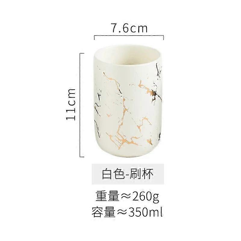 Kreatív márványozott aranyozott szájvíz csésze pár fogkefetartó Fürdőszoba kiegészítők Kerámia szájvíz csésze lakberendezés