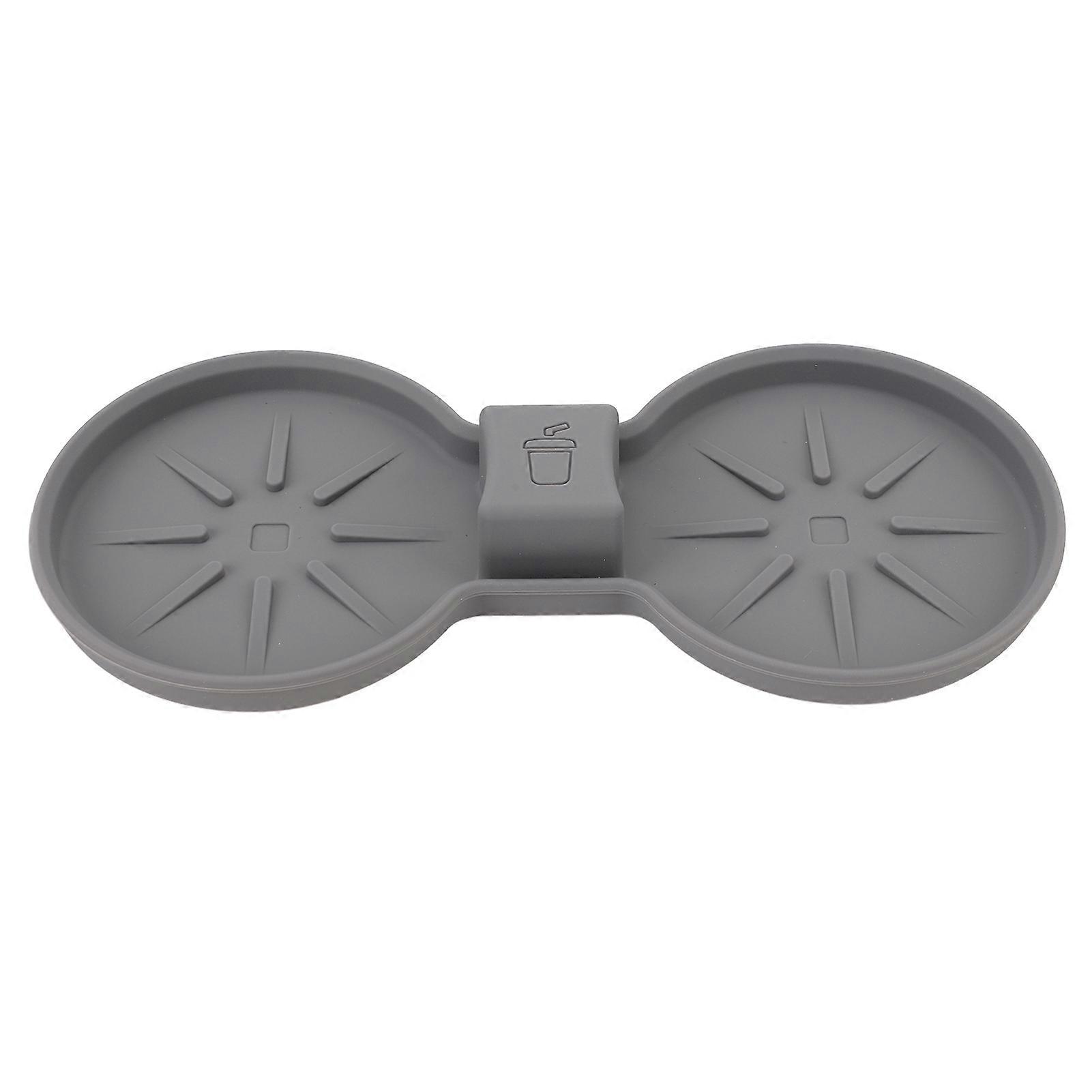 Console centrale porte-gobelet insert tapis antidérapant étanche résistant à la température Porte-gobelet Pad Remplacement pour Tesla Model 3 S x Gris