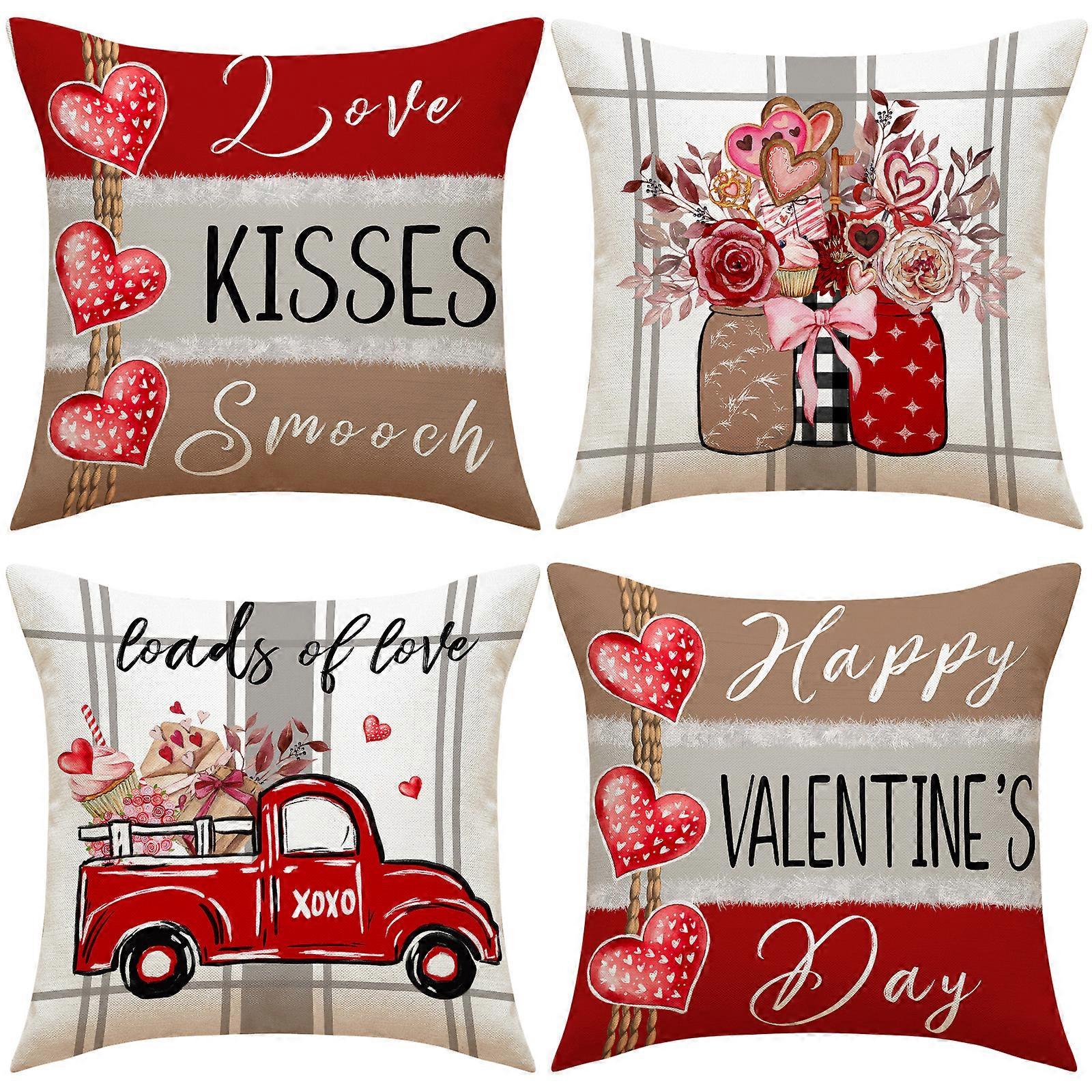 4pcs linen pillowcases, 45x45cm