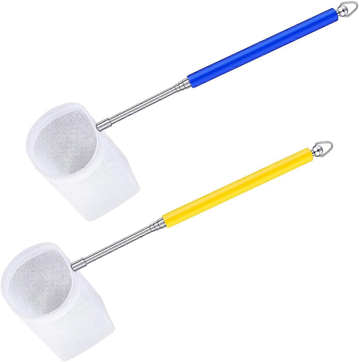 2 Pieces Fish Tank Shrimp Net Extendable Handle Shrimp Net Aquarium Stainless Steel Small Fishi