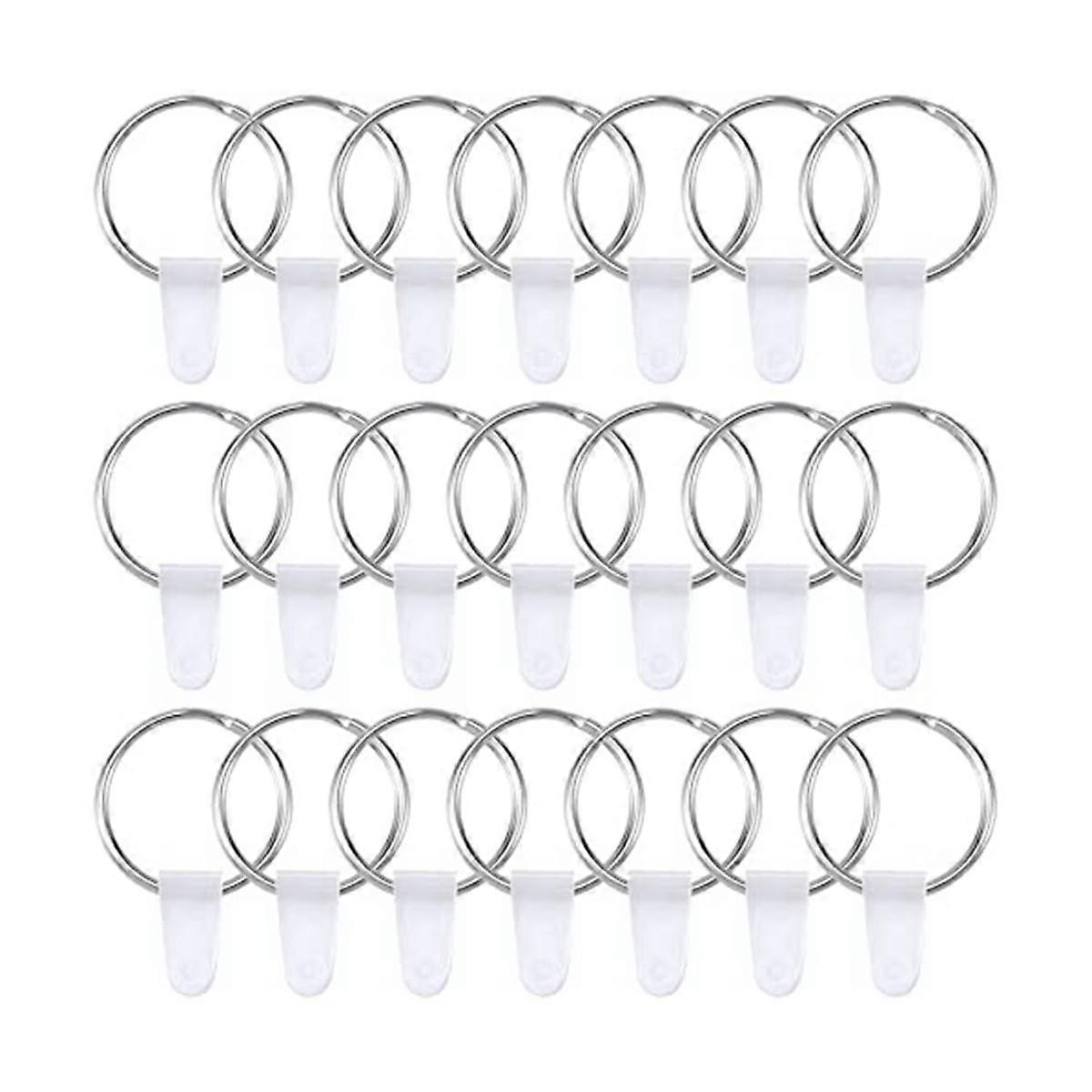 100 Sets Keychain Rings for Crafts, Round Split Key Rings, Metal Keychain Connector with Snap Tabs