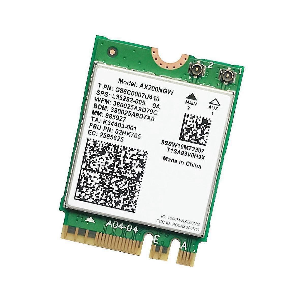 Ax200 Ax200ngw Network Card M.2 Ngff Wifi Card Bluetooth 5.0 Wifi 6 2.4g/5g 802.11ac/ax Wifi Wirele