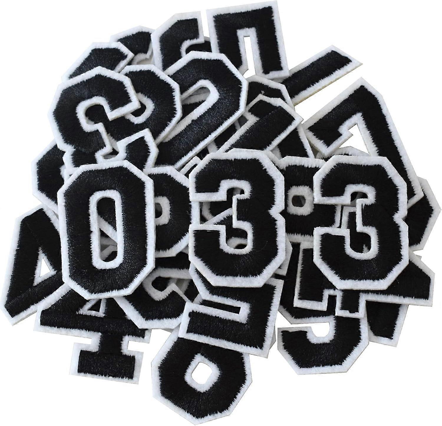 30PCS Iron on Numbers Patches, 0-9 Applique for Clothes, Hat, Socks, DIY Accessories