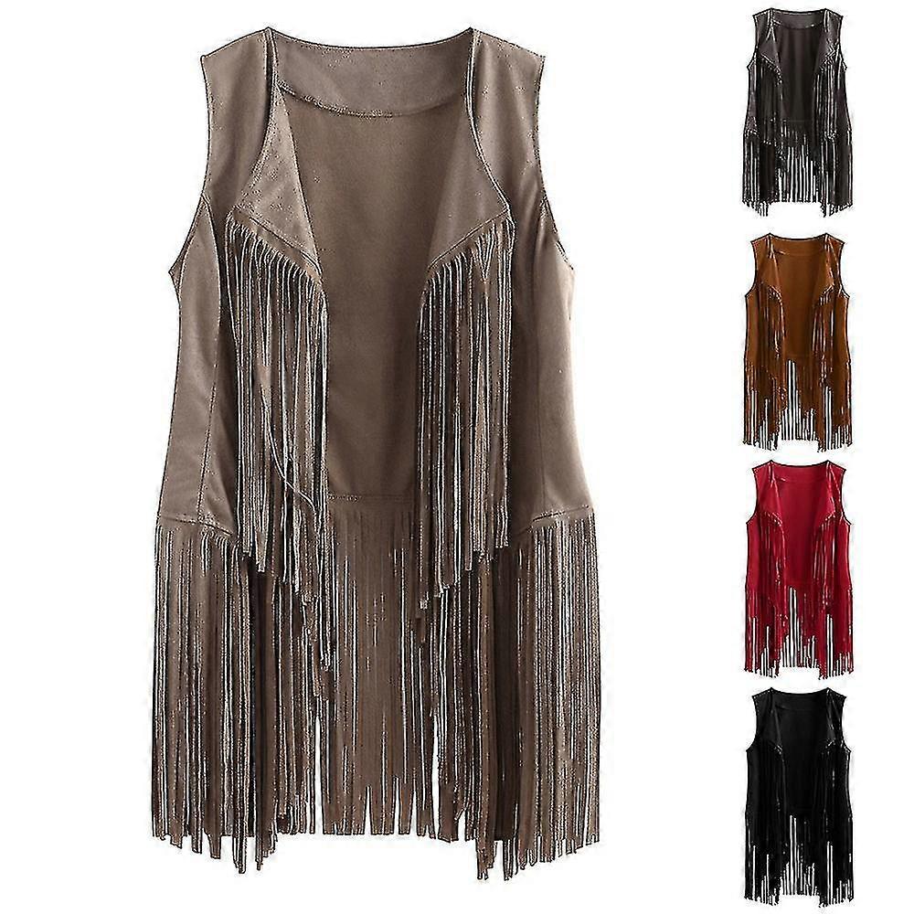 1920年代 レディース カウボーイ カウガール タッセル ウエストコート ノースリーブ ベスト ヒッピー ジャケット レトロ モーターサイクル コート