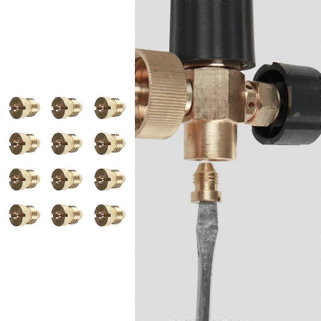 12Pcs 1.1mm Brass Nozzle Tip for Professional Foam Nozzle Generator