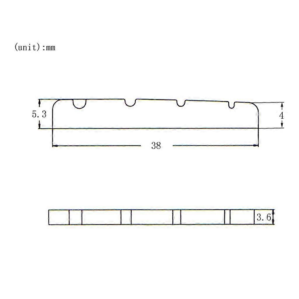 2x2 Pieces Slotted Nut for 4 String Electric Bass Replacements Black