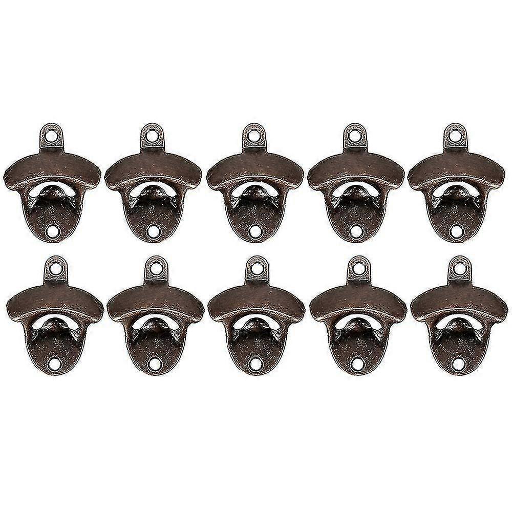 10 Pack Bottle Opener Wall Mounted Rustic Beer Opener Set Vintage