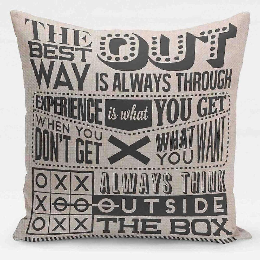 New Concise ALPHANUM Design Cotton Linen Pillow Cases Sofa Cushion Cover Design 747