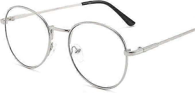 Oval glasses, clear glass, no strength