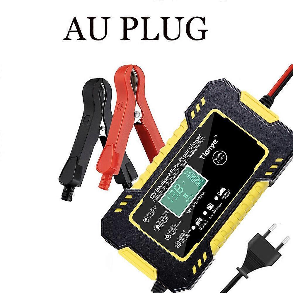 Full Automatic Car Battery Charger 12V 24V Automatic Battery Charger Digital Display Pulse Repair LCD Display Lead-Acid Battery