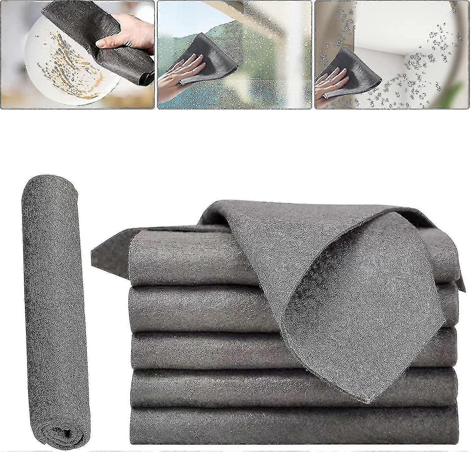 قماش تنظيف سحري سميك ، خرق قماش تنظيف زجاجي من الألياف الدقيقة ، أقمشة تنظيف قابلة لإعادة الاستخدام