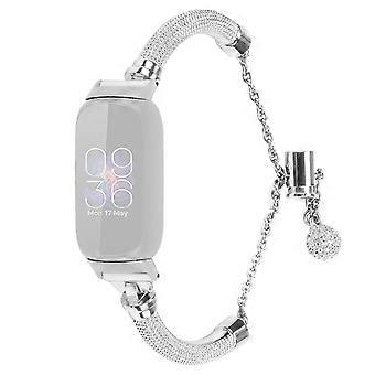 Kompatybilny z Fitbit Inspire / Inspire 2 / Inspire Hr Metalowa bransoletka Smart Watch Band Wymiana paska na nadgarstek - czarna