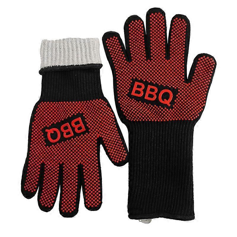 1 Pair High Temperature Resistant Silicone Barbecue Gloves