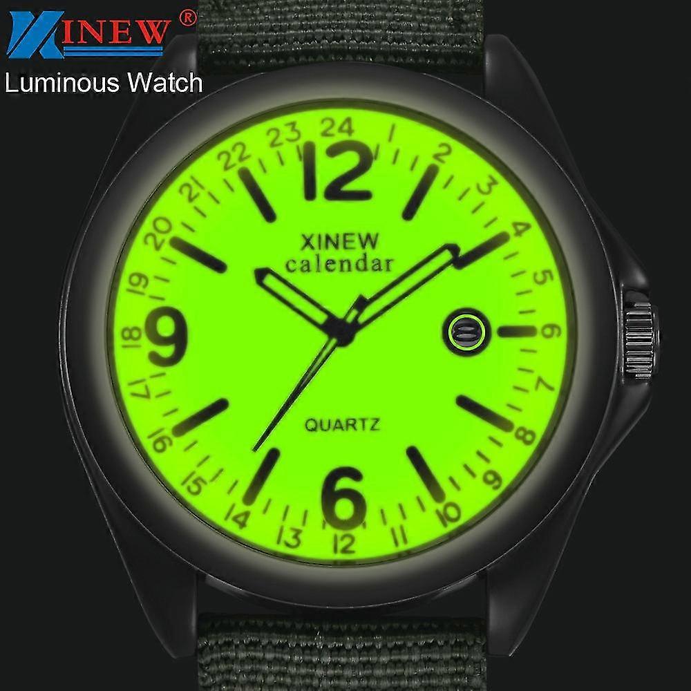 Military Mens Quartz Watch Quadrante nero Data Luxury Sport Orologio da polso E