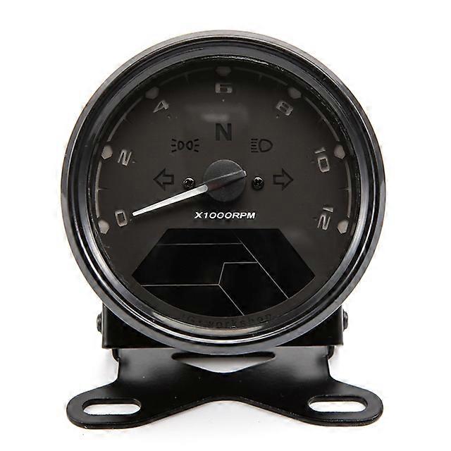 Universal Mechanical Motorcycle LCD Digital Odometer Tachometer Speedometer Gauge Multi-function for Cafe Racer 2 - 4 Cylinders