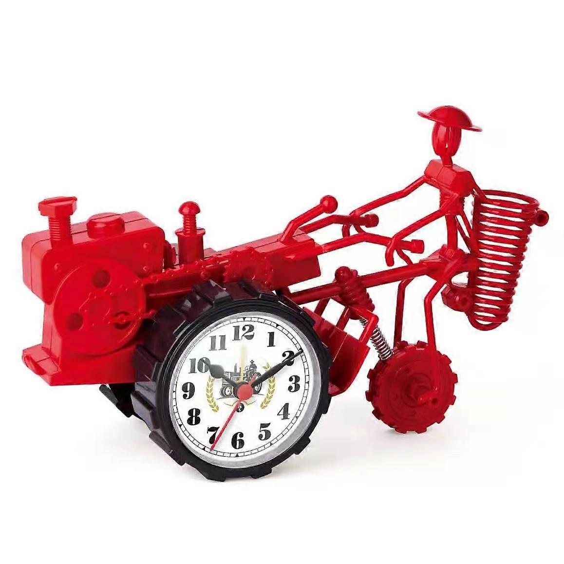 Retro alarm clock tractor clock ornaments creative pencil holder