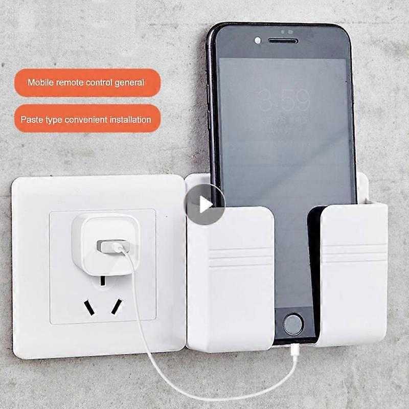 Wall Charging Phone Bracket Wall Mobile Phone Charging Bracket Multi Function Creative Wall Hanging Shelf Free Bedside Holders