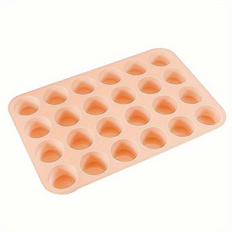 1pc 24-cavity Silicone Mold, Round Cake Molds, Muffin Cups, Cake Molds, Baking Plates, Jelly Pudding Baking Molds, Kitchen Accessories, Baking Tools,