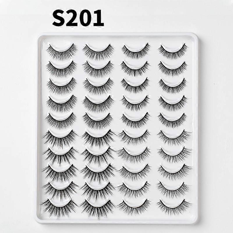 False Eyelashes Natural Short Soft 3d Fake Eyelash 20 Pairs Reusable Handmade 4styles Thick Cat Eye Wispies Fake Lashes Multipack Mink Thin Lashes Str