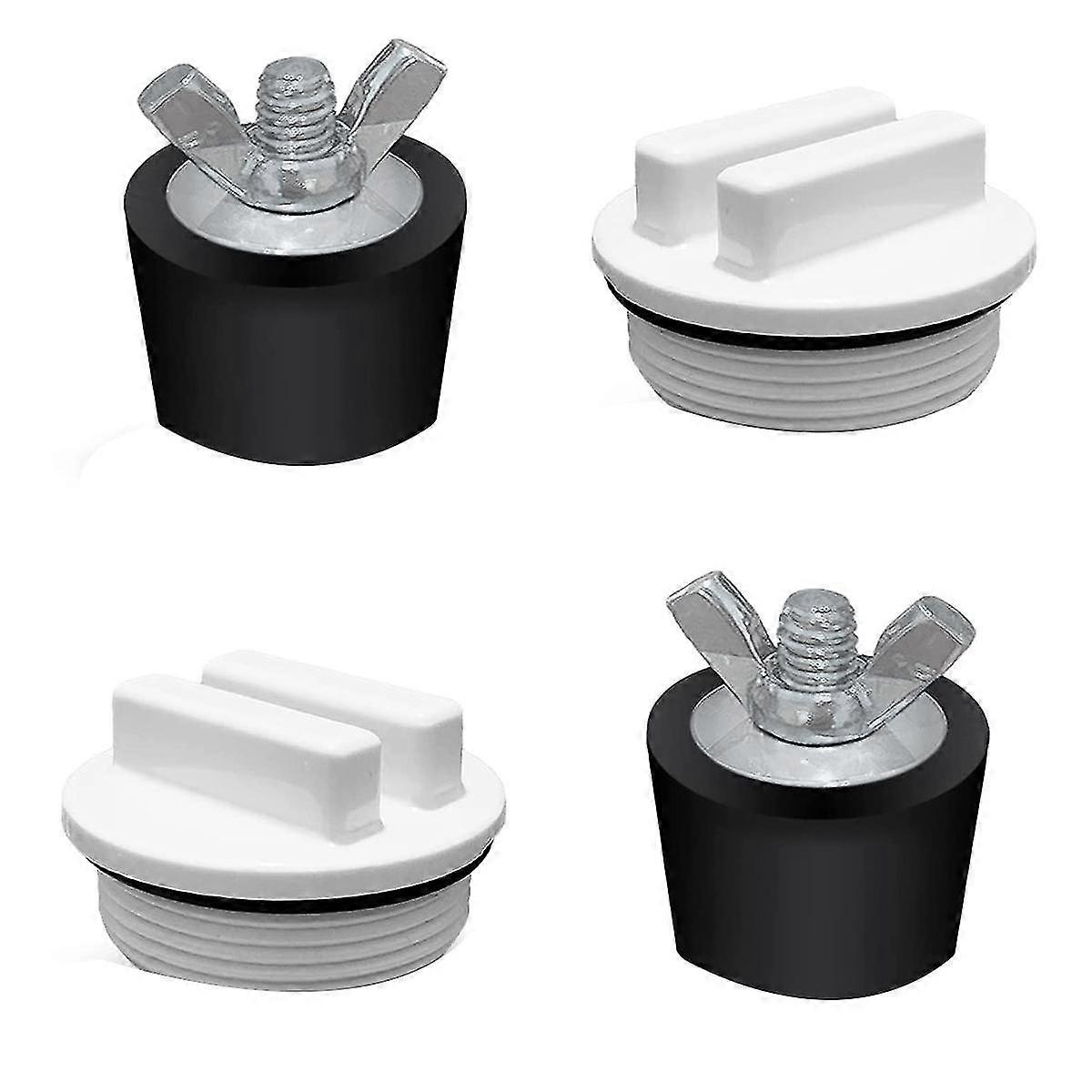 2 Pcs 2inch Pool Winterizing Plugs Rubber Expansion Plugs With 2 Pcs 1.5inch Threaded Pool Return Winterizing Plug