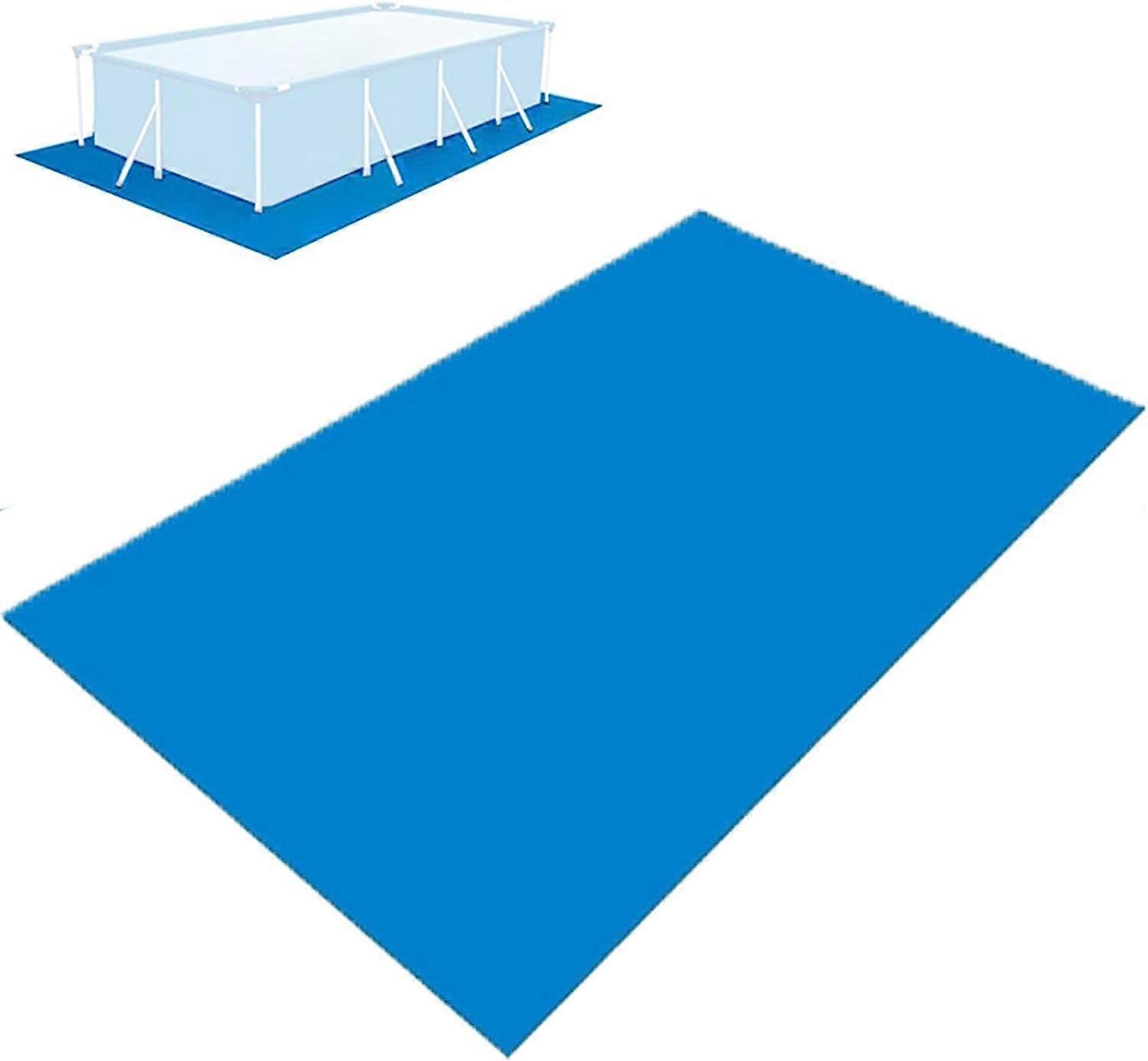 Swimming Pool Mat, 500x300CM Above Ground Swimming Pool Mat, Foldable Rectangular Waterproof Swimming Pool Mat