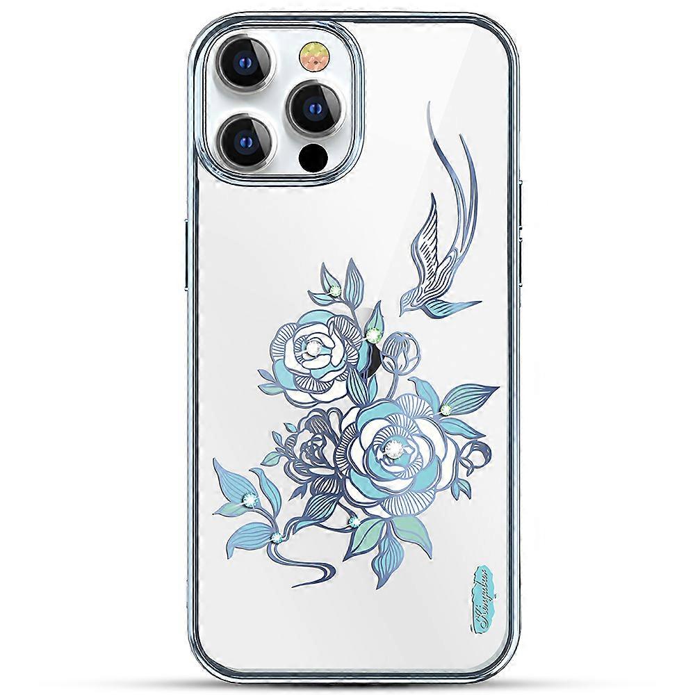 KINGXBAR Scratch Resistant Phone Case Rhinestone Decoration Electroplating Protective Cover Shell for iPhone 13 Pro Max 6.7 inch