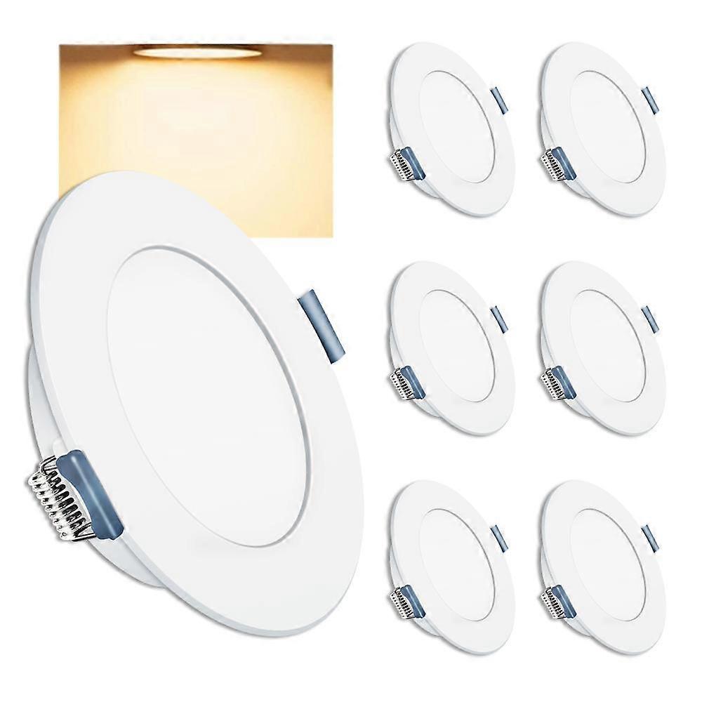 6W LED Ultra Thin Downlight Recessed Ceiling Light White Spotlight 6x