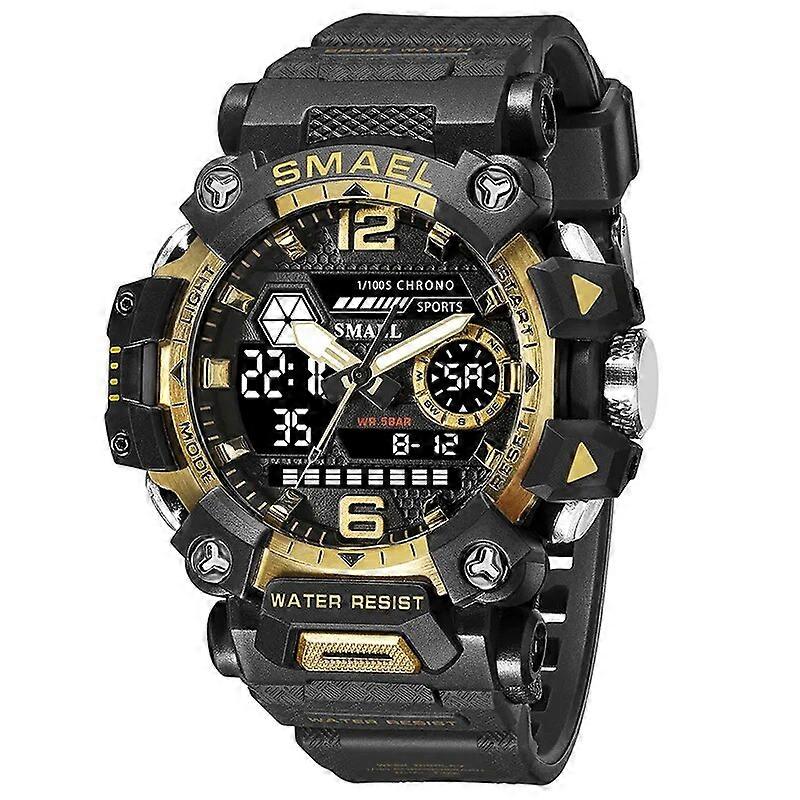 SMAEL 8072 Erkekler Su Geçirmez Saatler Janpenese Kuvars Kronograf Ağır Hizmet Tipi Saat Erkekler Alarm Elektronik Kol Saati reloj de hombre