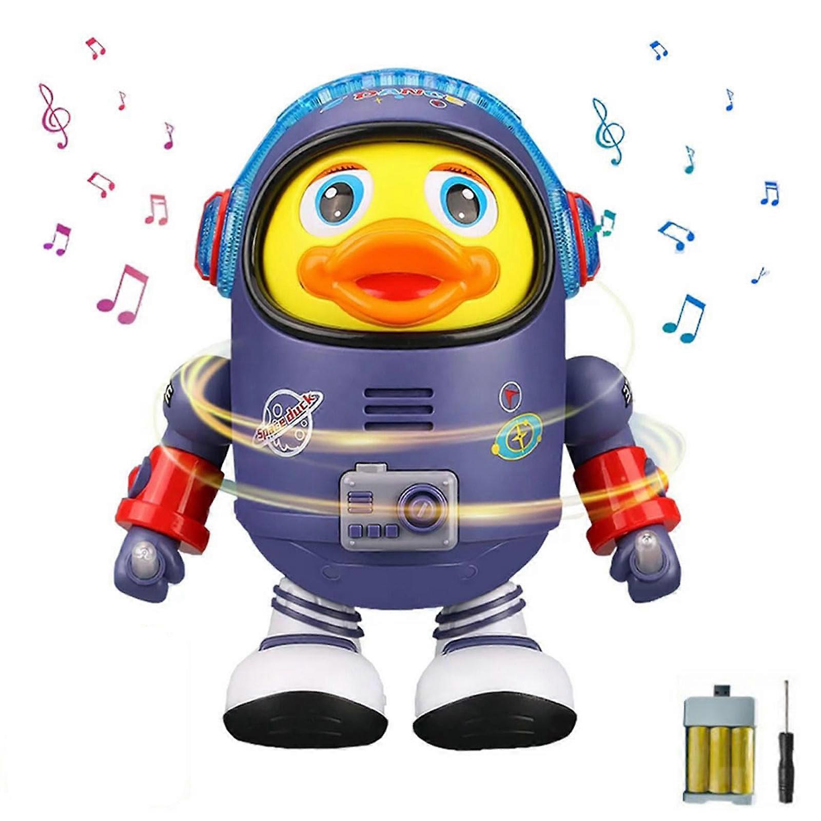 スペースアヒルのおもちゃダンシングアヒルの遊び道具電気音楽アヒルミュージカルダンスギフト、100%新しい