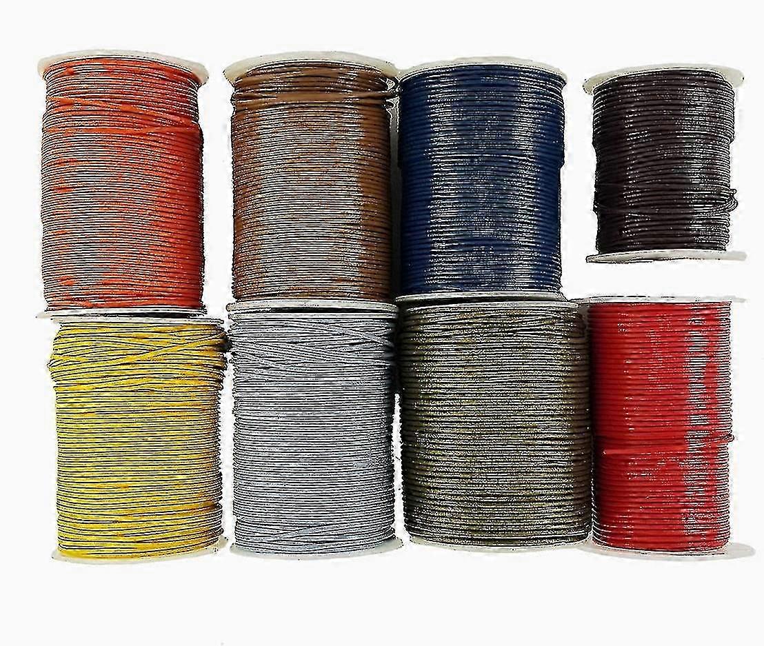 Round Leather Cord Lace 2 Mm 8 Colours Available