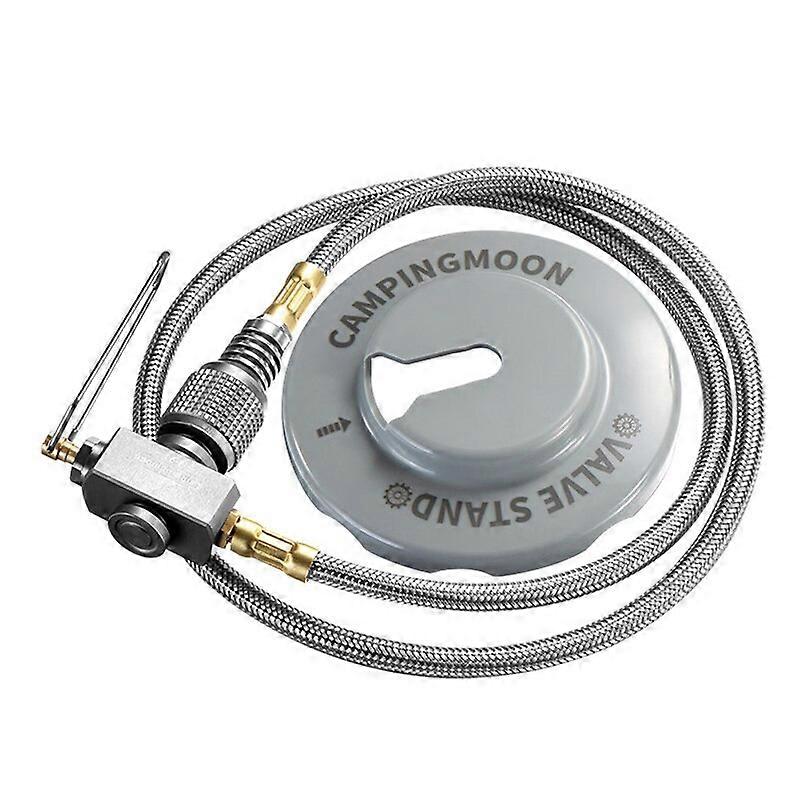 Camping Gases Stoves Adaptor Flat Gases Tanks Connection Wire with Valve Flat Gases Tanks Connection Line Portable Cooking Stoves