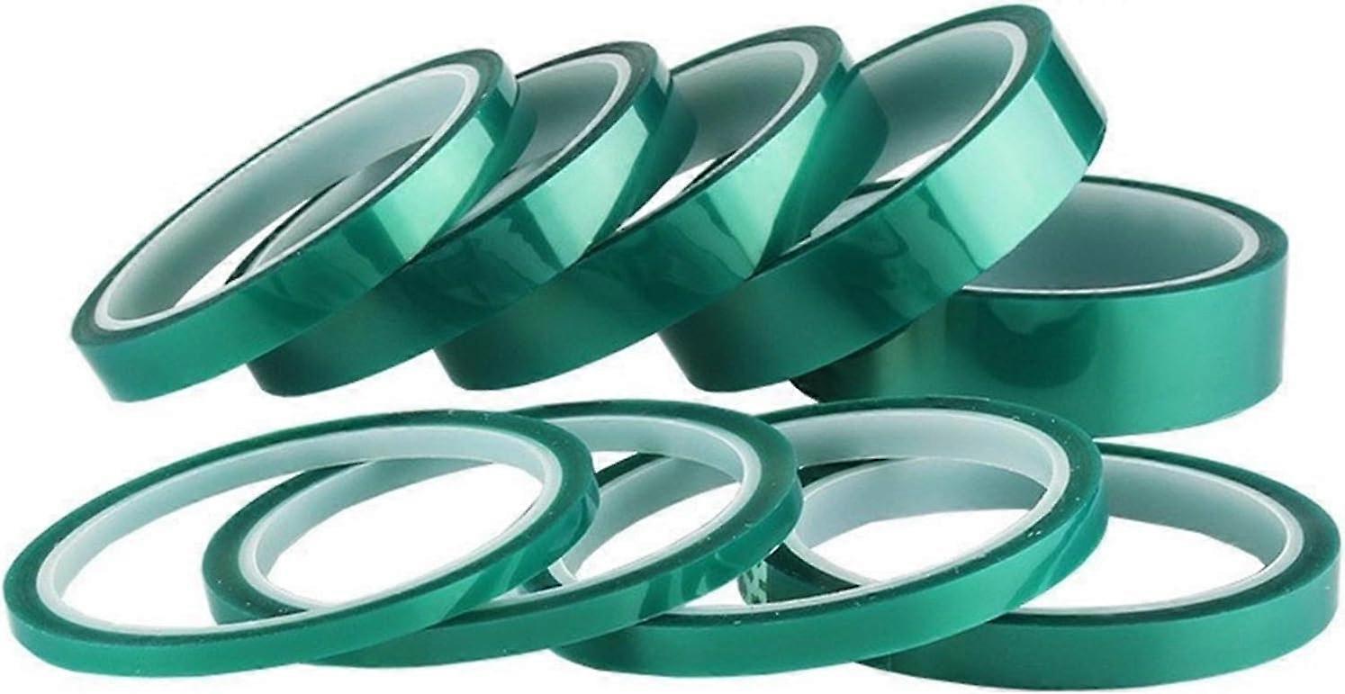 9Pcs High Temperature PET Masking TapeHeat Resistant Polyester Adhesive Tape With Silicone Glue for Painting,Printed Circuits