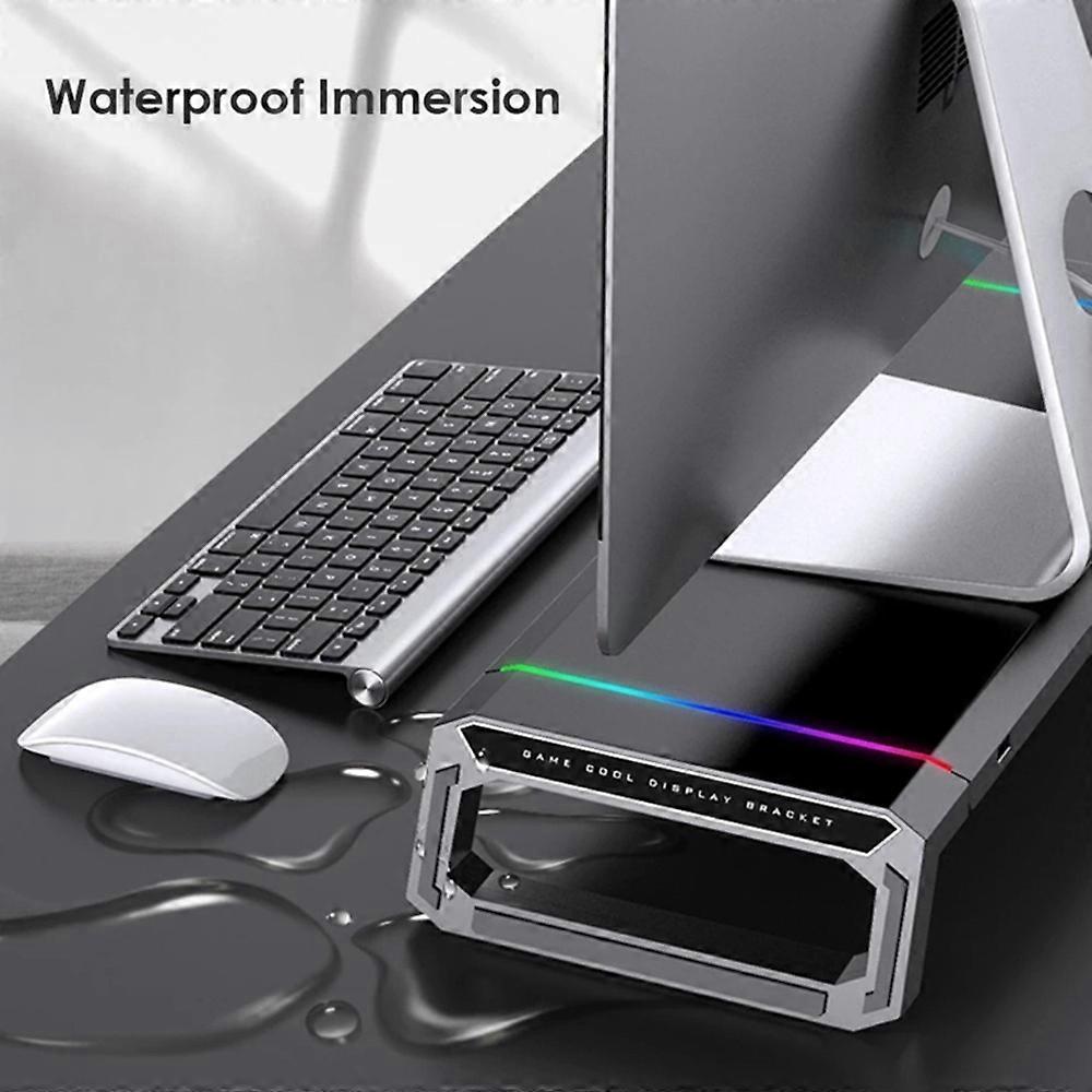 T1 RGB Light Desktop Computer Monitor Stand Monitor Base Riser Bracket ...