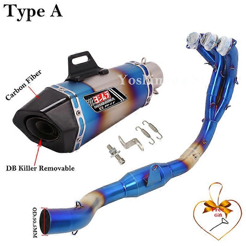 Sistema de Escape completo para motocicleta, silenciador de tubo de enlace delantero, DB Killer, para Yamaha MT-09, MT09, FZ-09, XSR900, 2021 - 2023