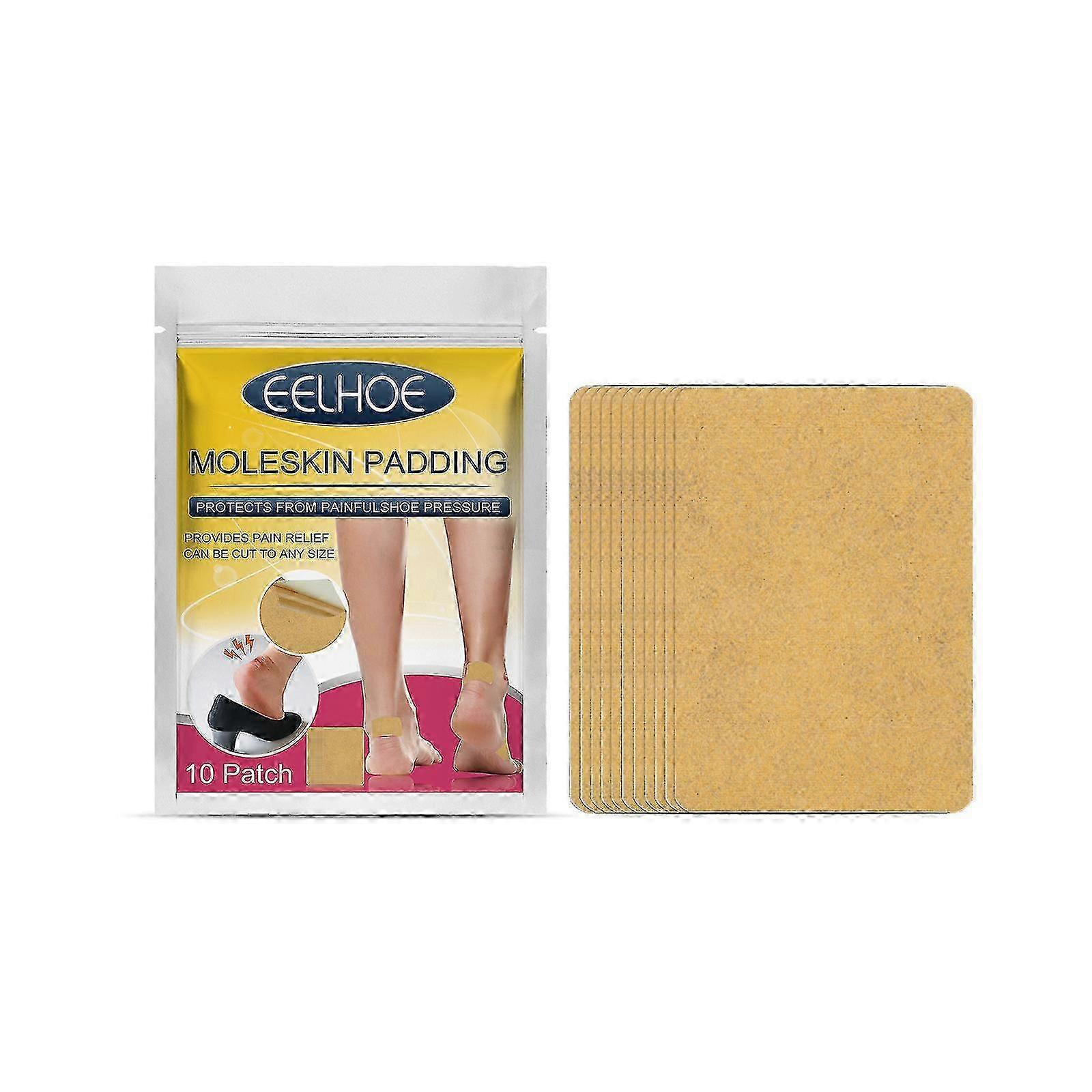 10 Patches Moleskin Heel Protection Patch Adhesive Tape Patches For Feet Toes Heel Care Patches