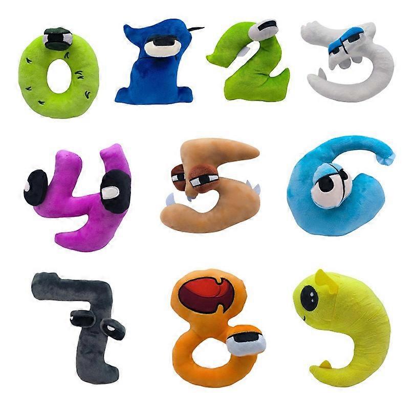 10 stk Number Lore Plysjleker Pedagogiske dukker for barn