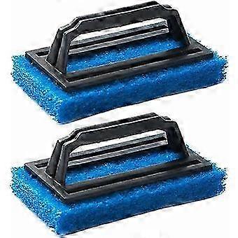 Pool Wall Brush With Sponge Handle 15X9X2.5cm 2pcs blue