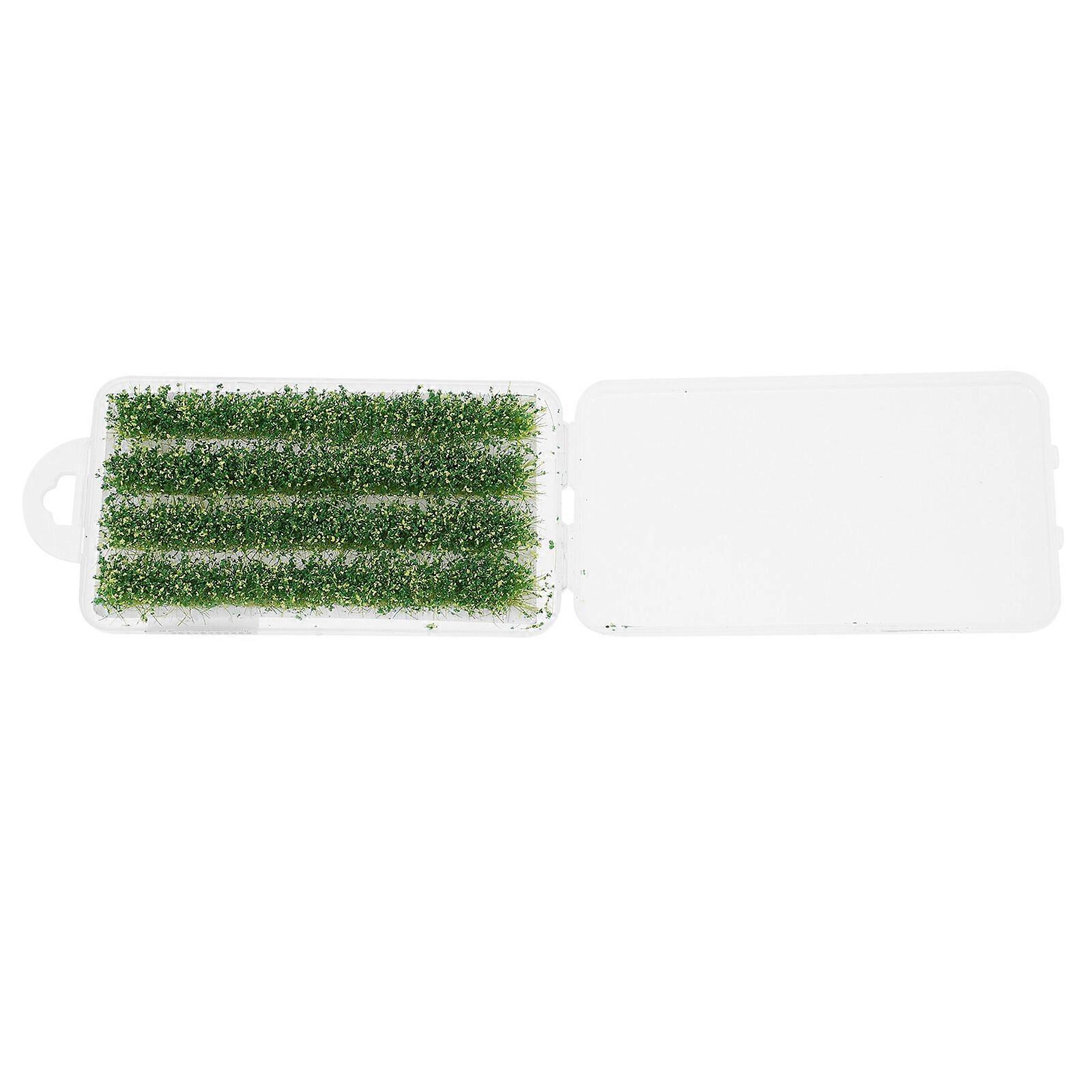 1 Box Static Flower Tuft Strip Flower Tuft Railway Miniature Artificial Grass Plant