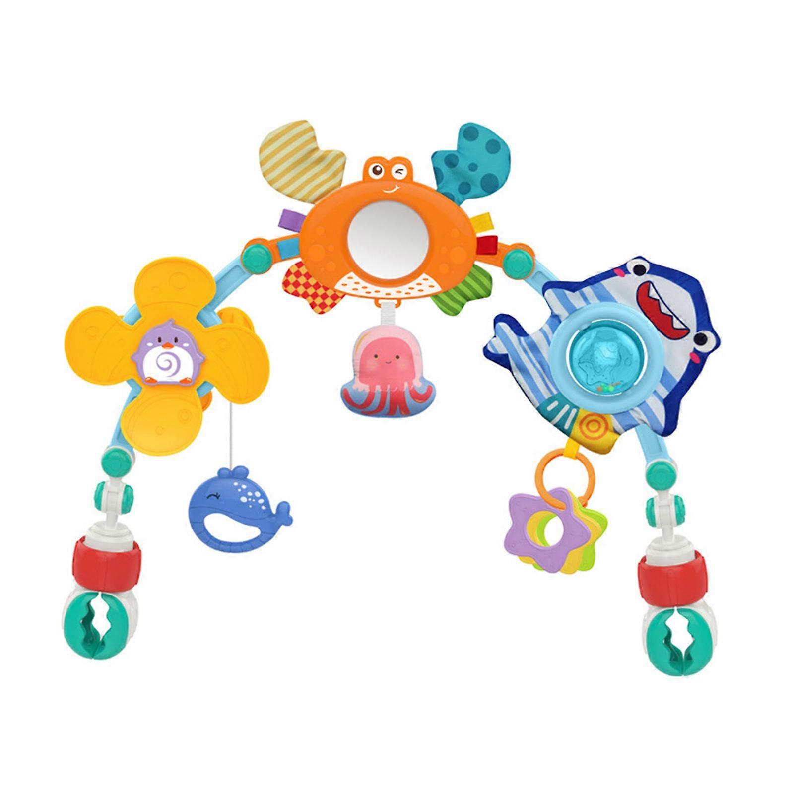 Baby Travel Play Stroller Crib Příslušenství Mirror Mobile Hanging Rattle Hračky